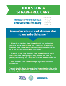 How restaurants can wash stainless steel straws in the dishwasher