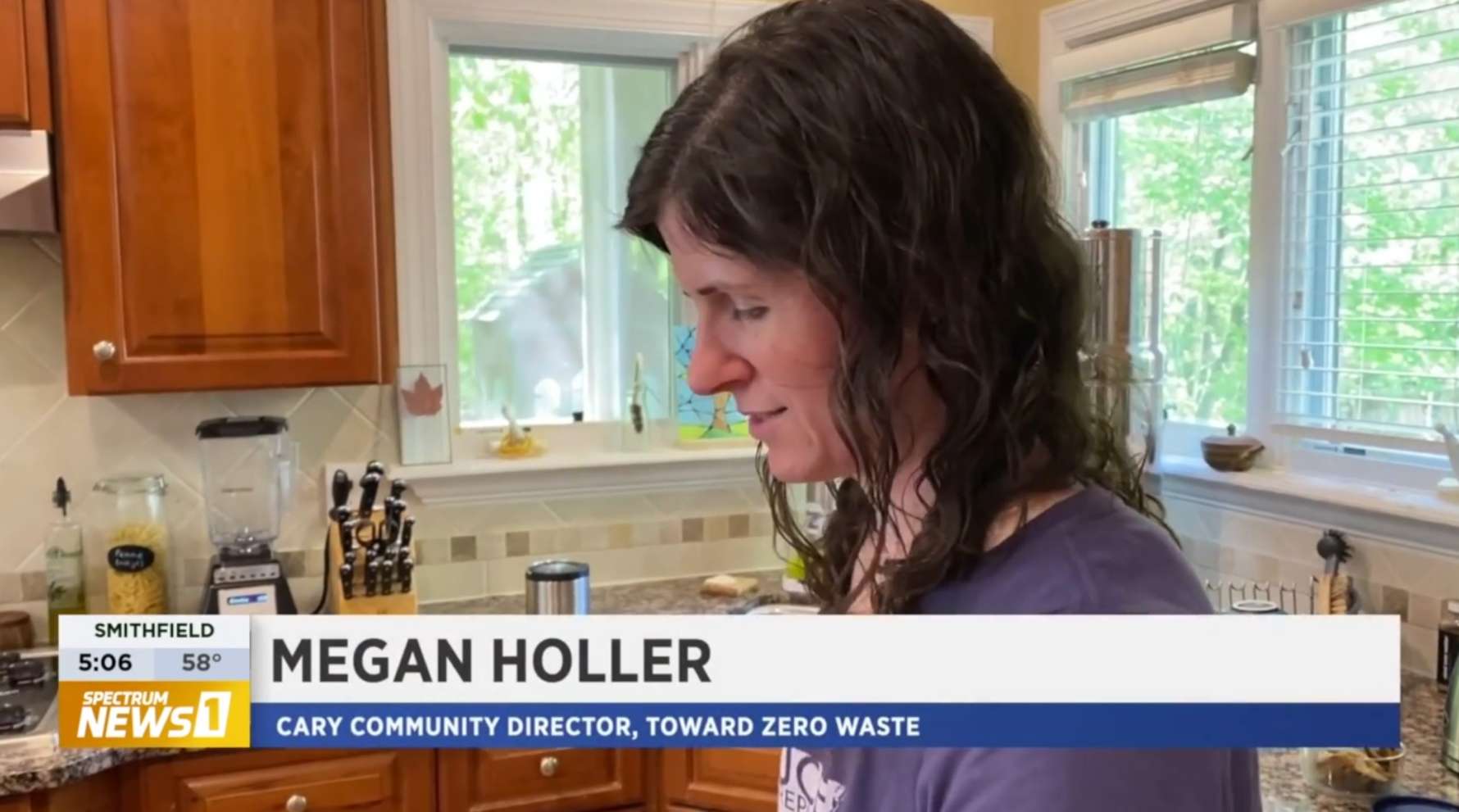 Screenshot of Megan Holler from Spectrum News video
