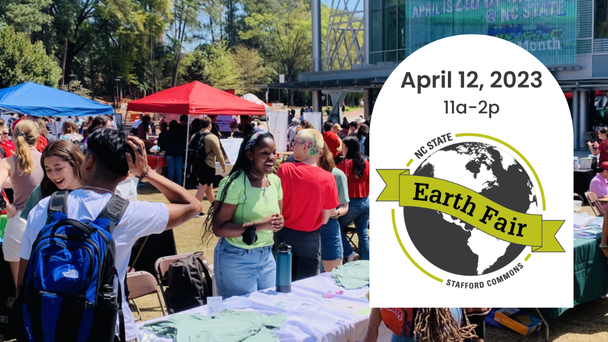 NC State Earth Fair April 12, 2023 11a-2p Stafford Commons