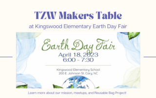 TZW Makers Table at Kingswood Elementary Earth Day Fair