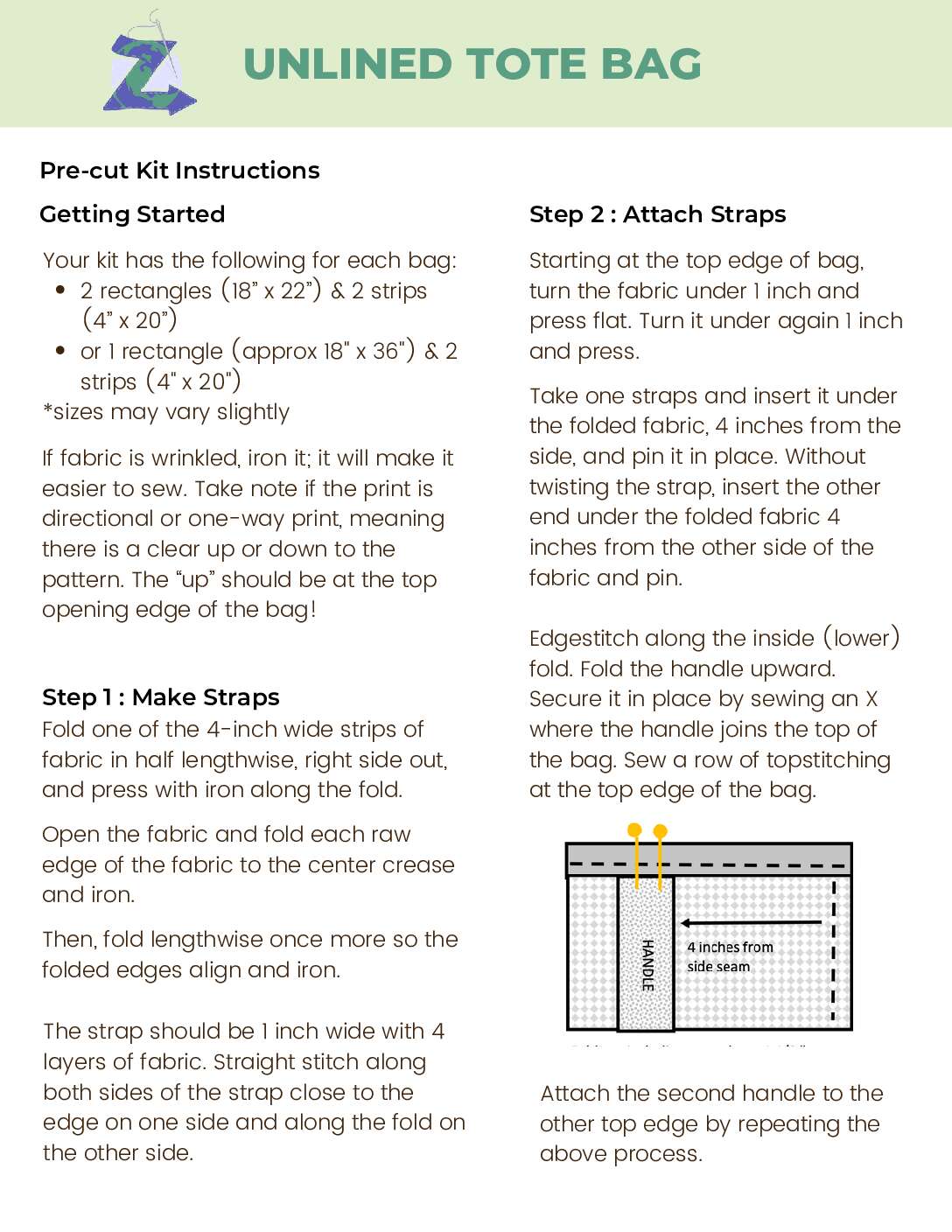 Lined Tote Bag Project Guidelines cover image